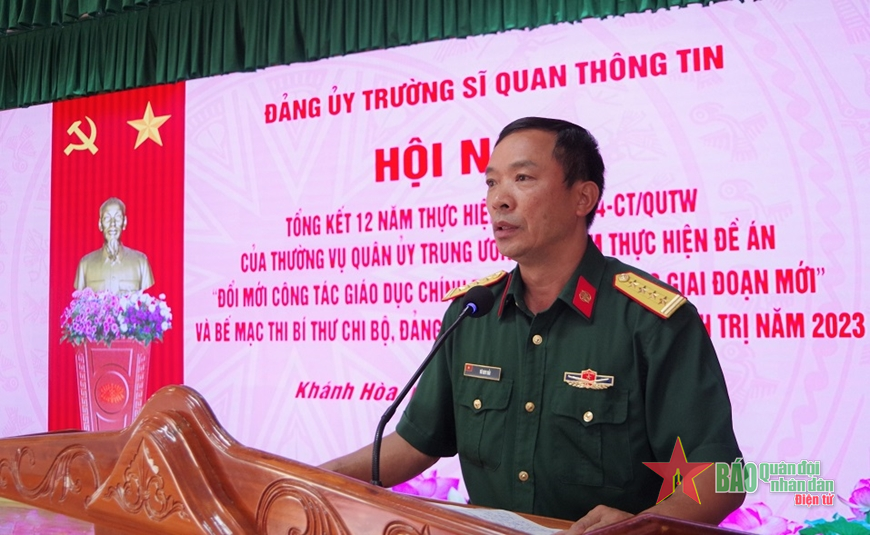 Trường Sĩ quan Thông tin tổng kết Chỉ thị số 124